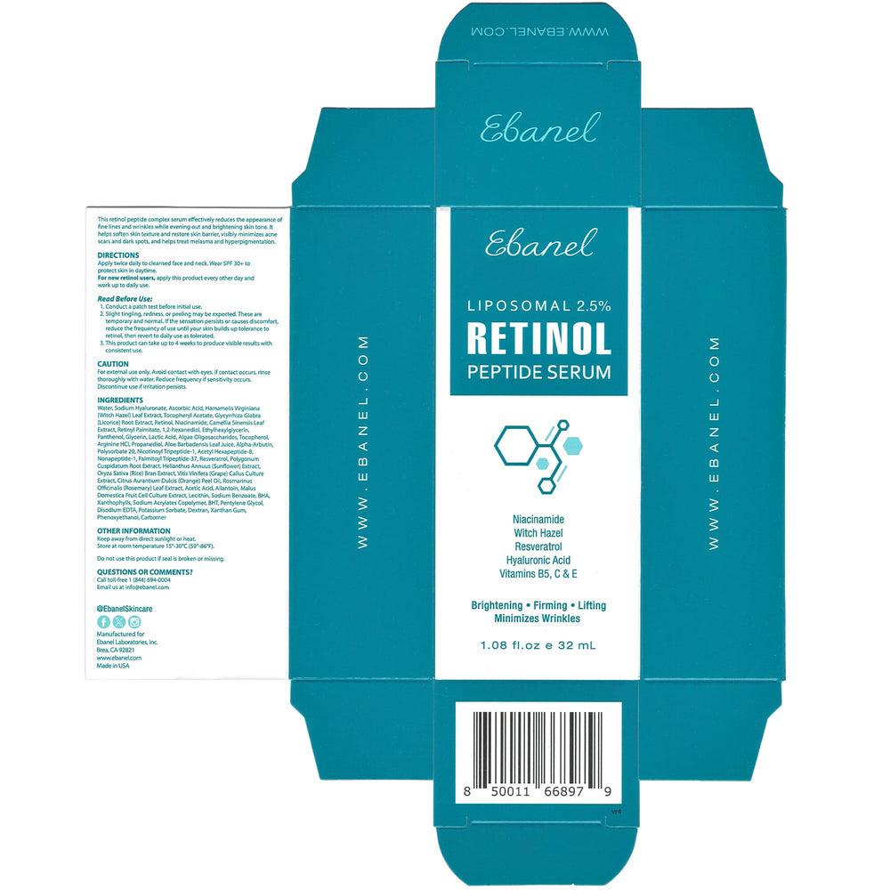 Ebanel Retinol Serum USA manufacturing badge signals quality and safety