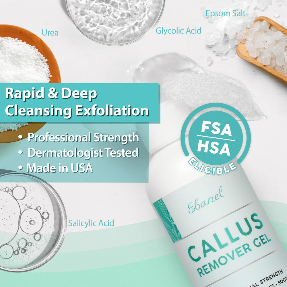 Ebanel salicylic acid 2% exfoliation action on rough skin areas.