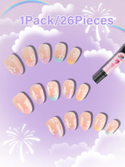 EBANKU ABS material close-up shows vibrant color finish for kid-friendly nails.