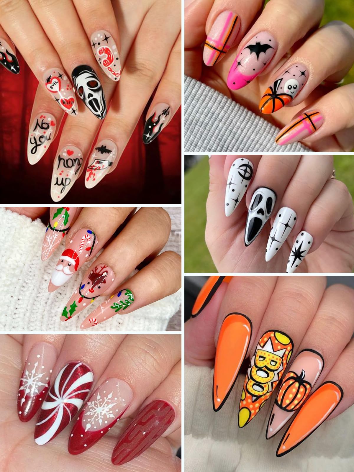 EBANKU DIY nail art designs with lettering lines and dots