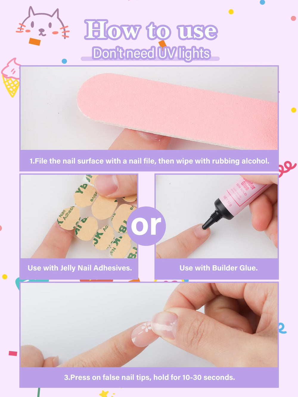 EBANKU gift-ready pink flower nails are ideal for birthdays.