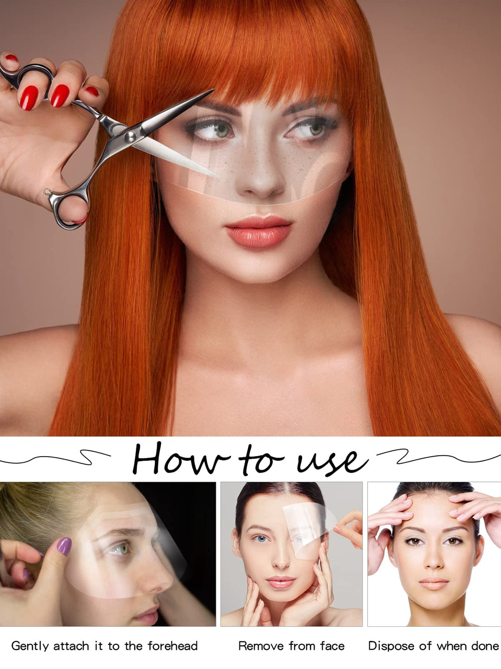 EBANKU shield protecting the face during hairspray or styling