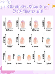 EBANKU kids nail glue included close-up demonstrates strong hold for quick wear.