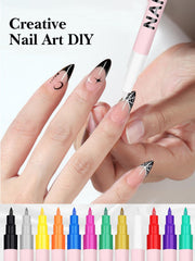 EBANKU nail art pens with high-saturation pigments for bold color