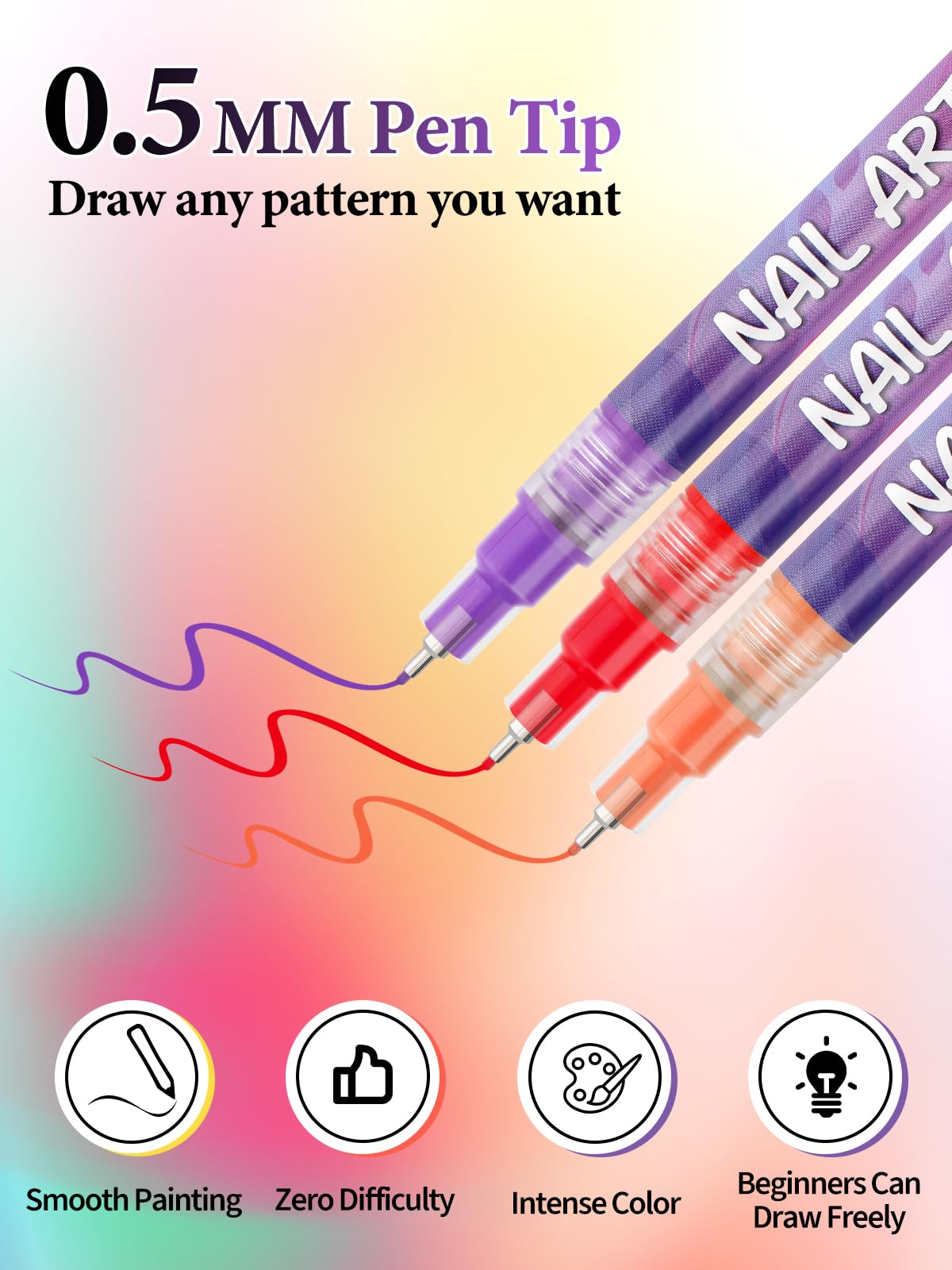 EBANKU nail art pens ideal for home and professional salon setups
