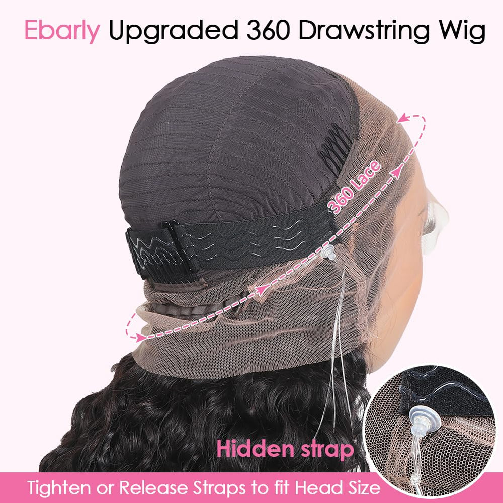 Ebarly pre-plucked bleached knots closeup shows natural hairline