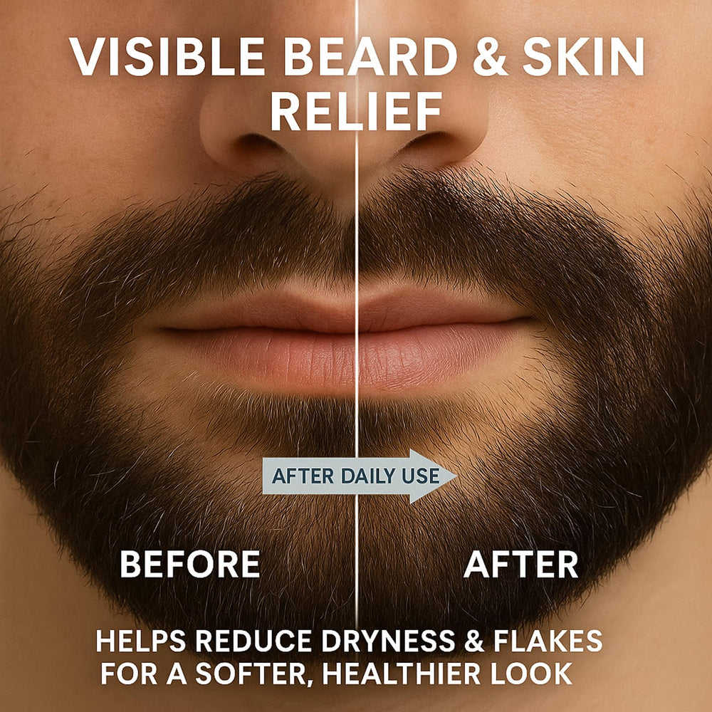 EBEHDOQ Stronghold Beard Cream on skin under beard for refreshed feel.