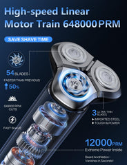 eboboin electric razor digital battery display shows real-time status for easy planning