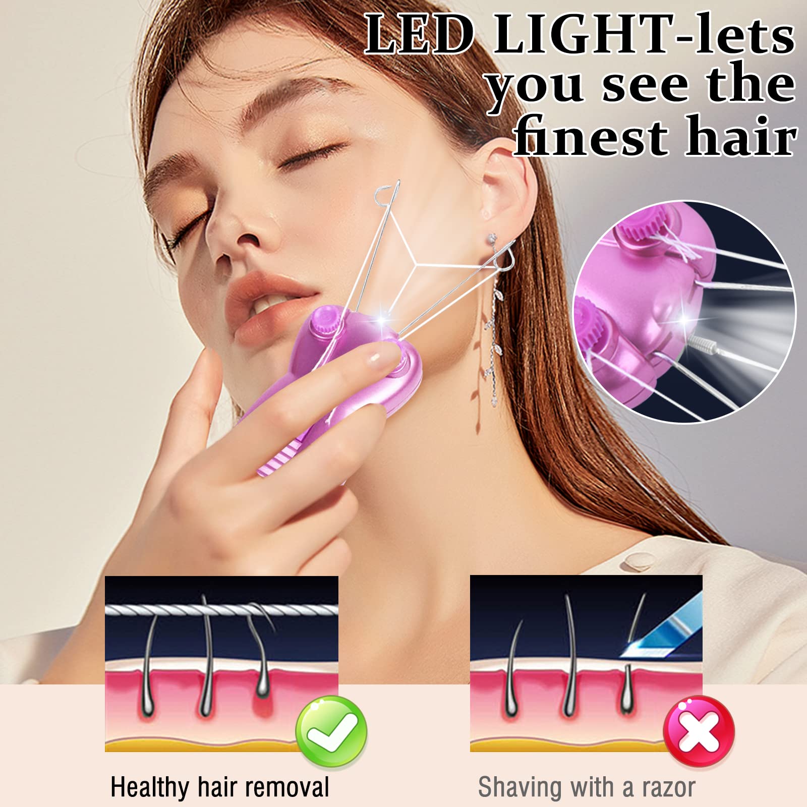 EC VISION compact pink device for at home grooming.