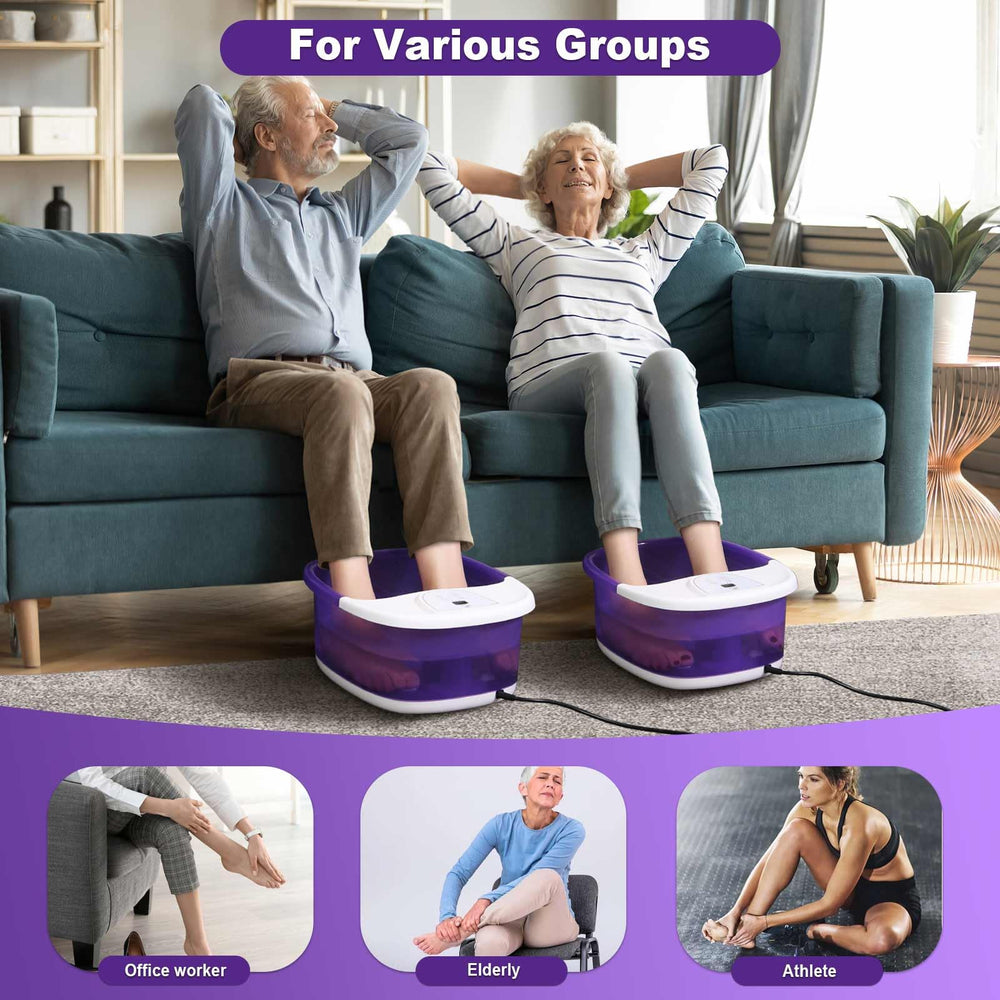 ECARBME foot spa massager 22 rollers target arches and soles.