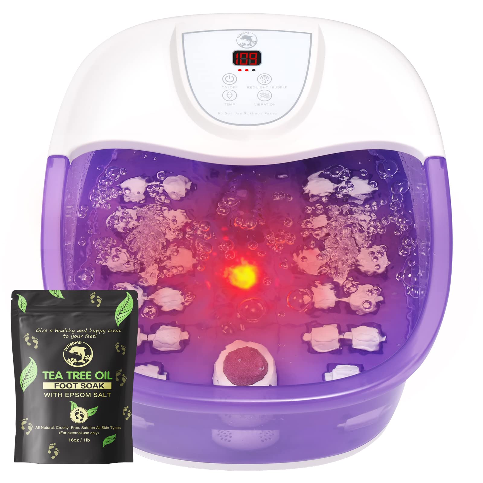 ECARBME foot spa massager control panel enables easy operation and targeted relaxation.