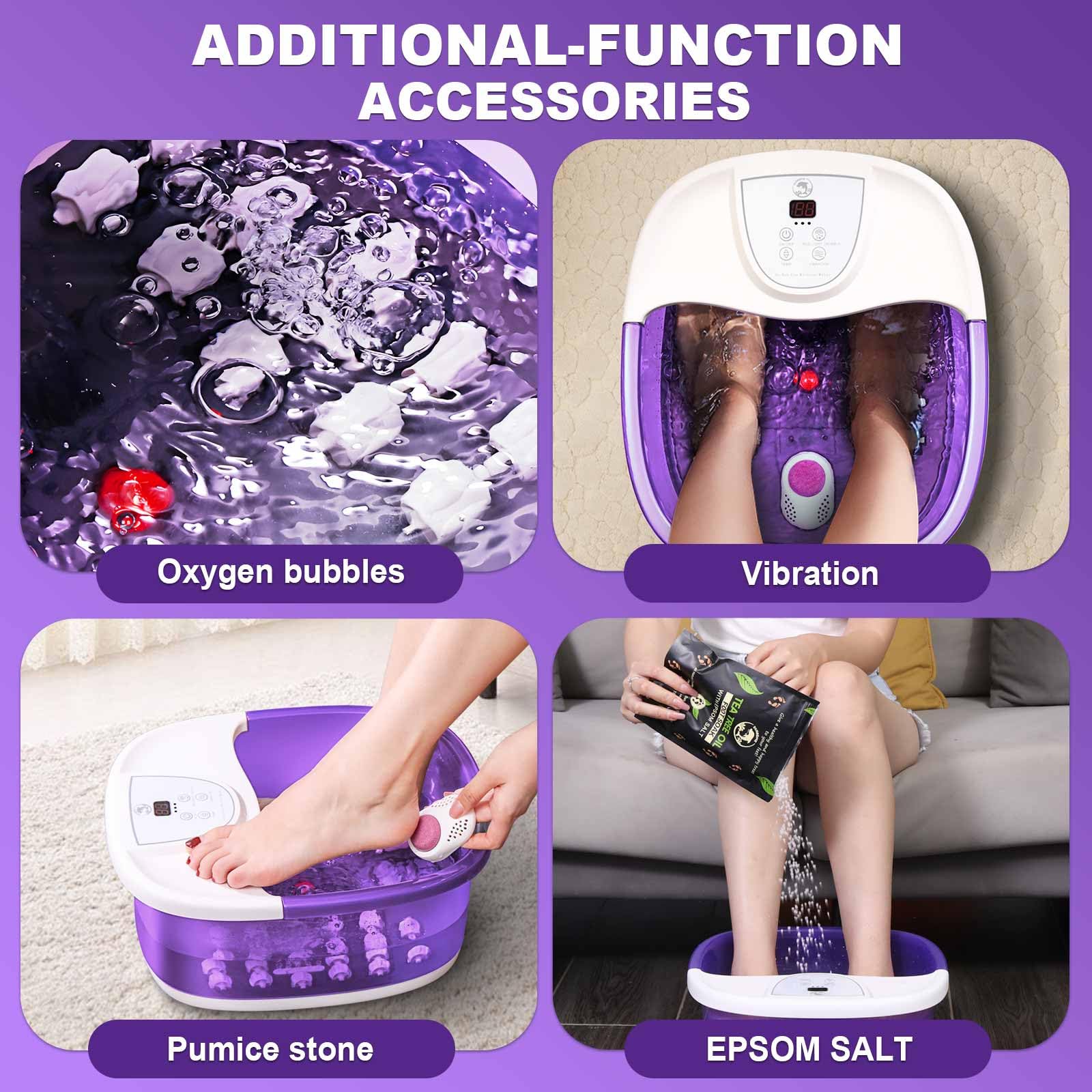 ECARBME foot spa massager vibration helps ease tension in feet.