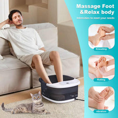 ECARBME foot spa bubbles and rollers in action for soothing foot massage