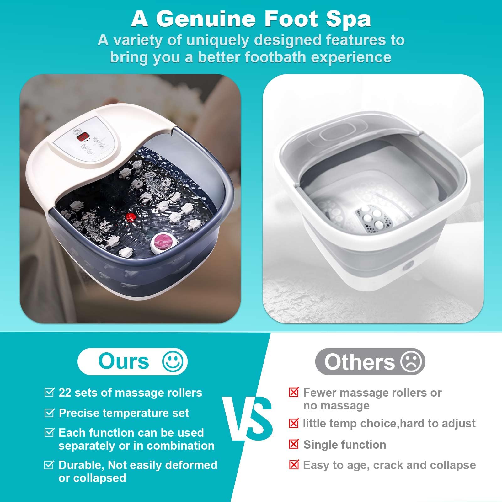 ECARBME foot spa pumice stone attachment for smoothing skin