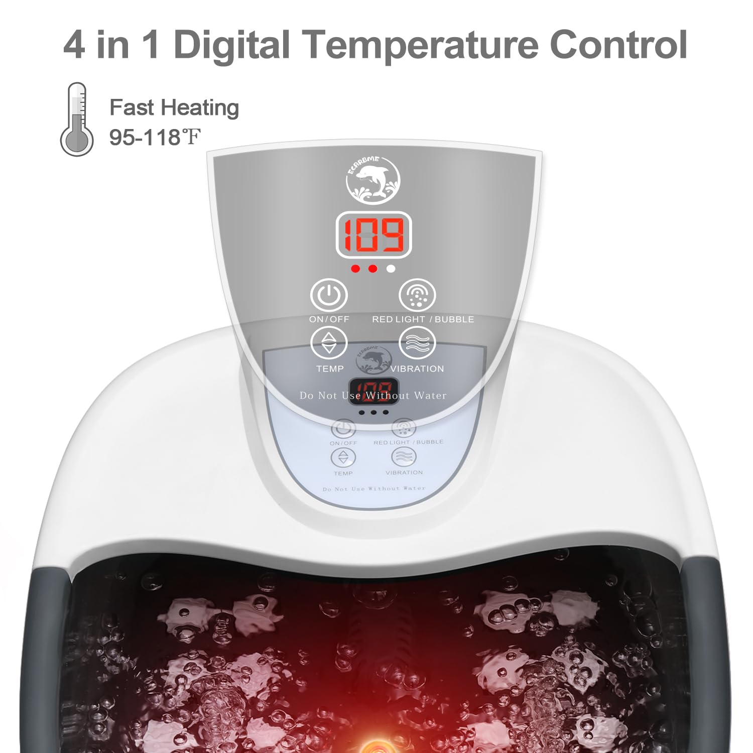 ECARBME red light complements soothing foot therapy