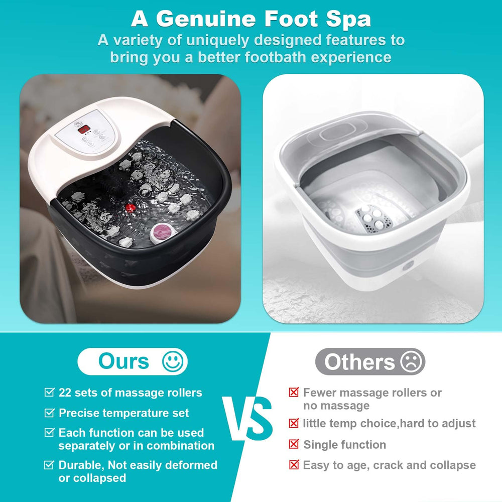 ECARBME foot spa vibration therapy boosts relaxation