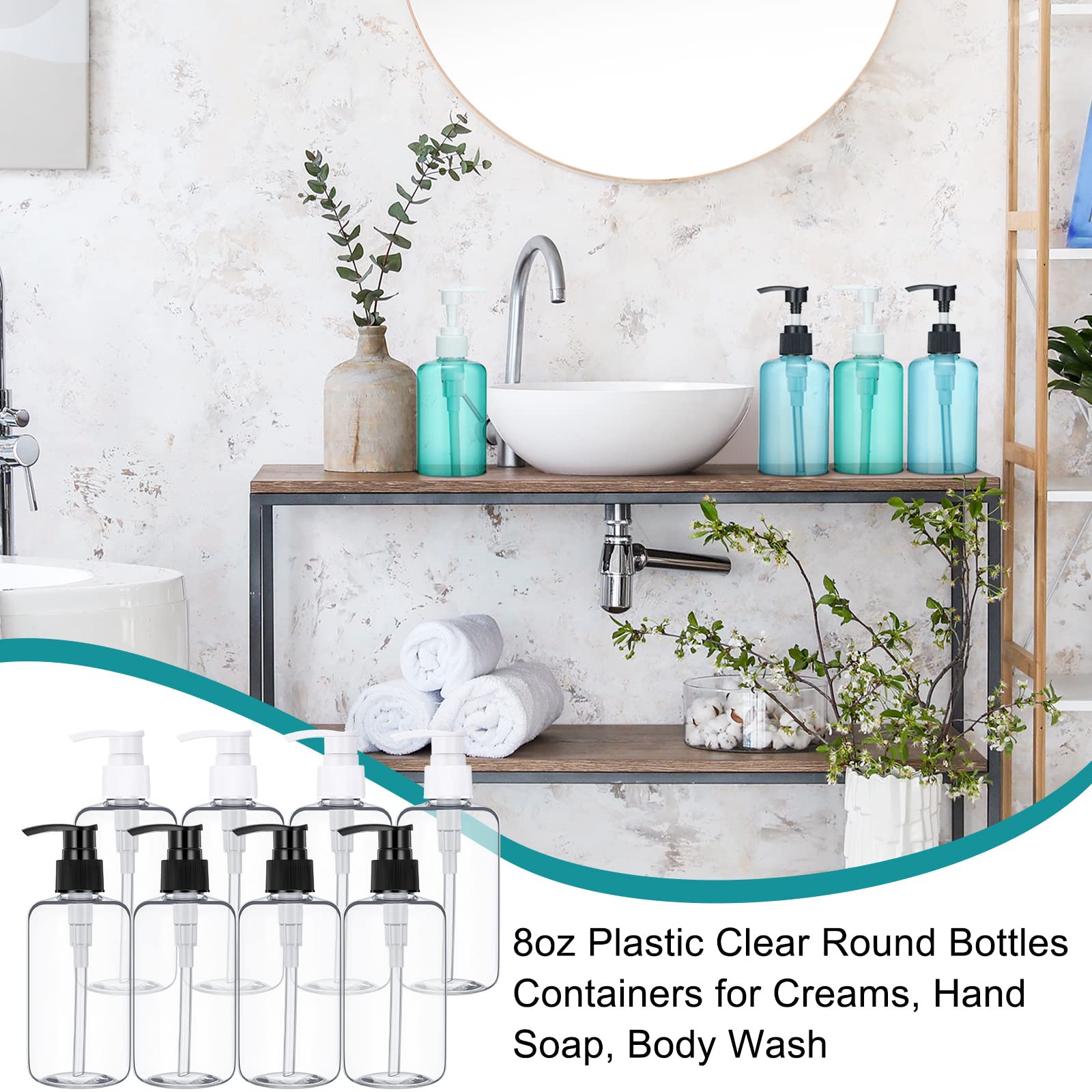 Eccliy leak-proof pump bottle design prevents spills.