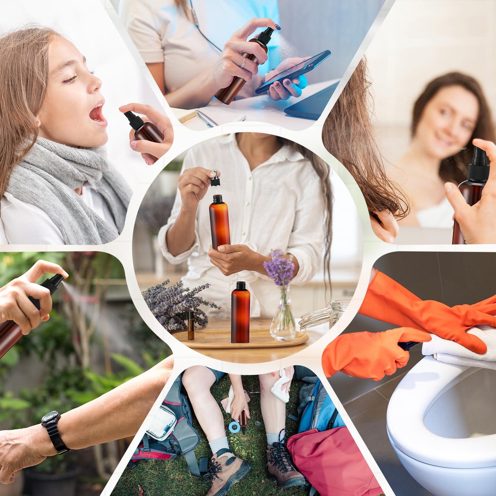 Eccliy multiuse spray bottles suit cleaners, cosmetics, essential oils, and more.