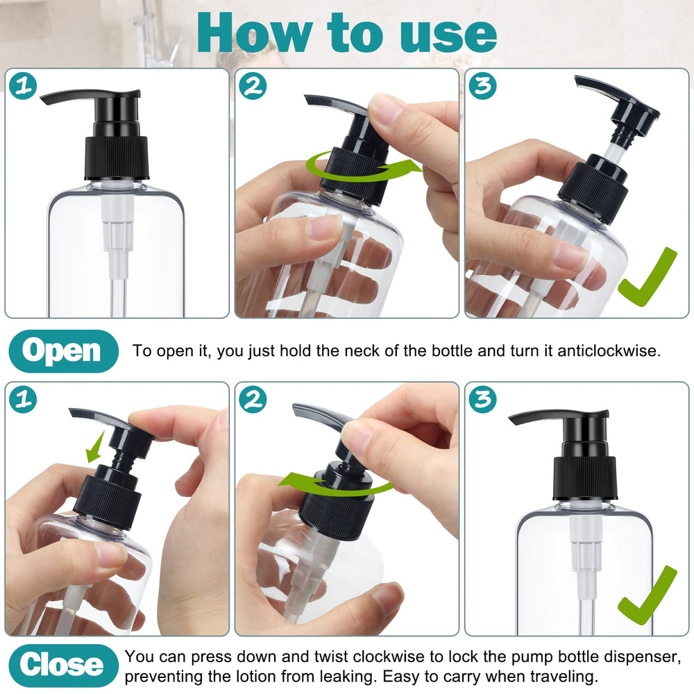 Eccliy white and black pump bottles for color-coded routines.