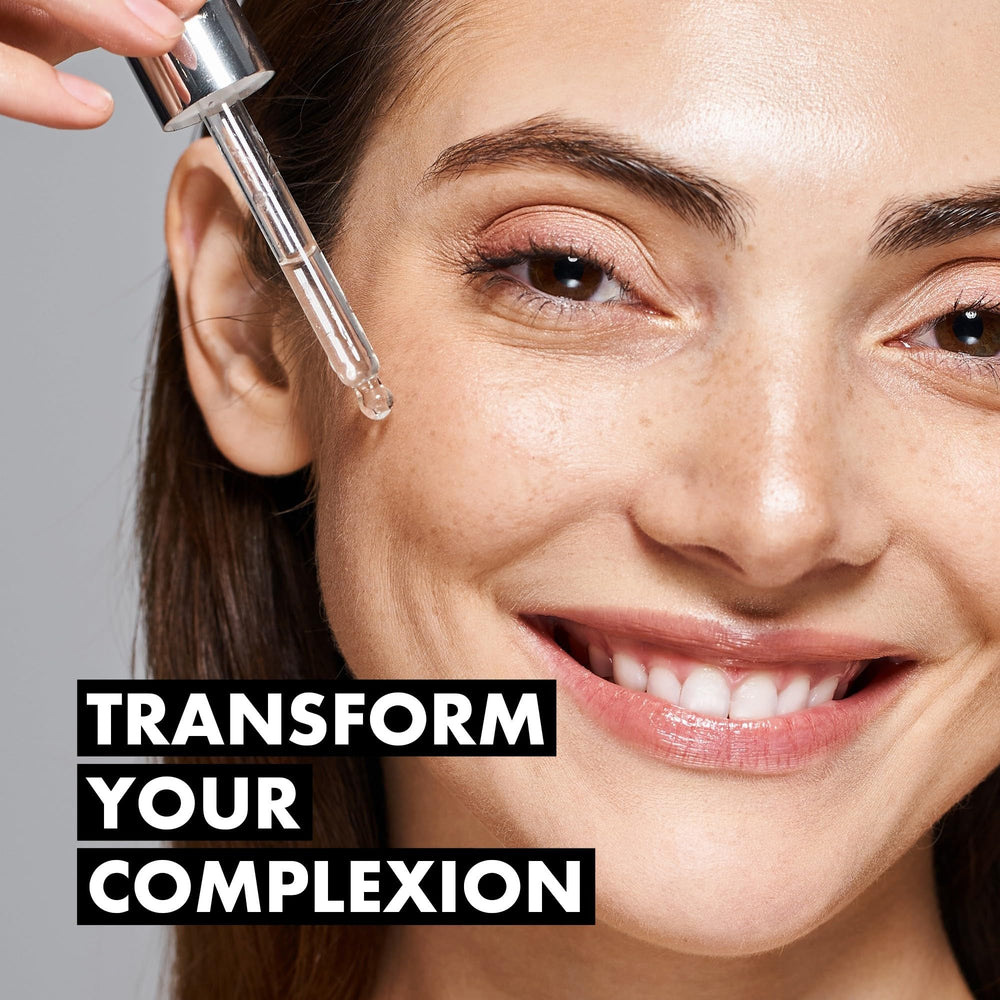 Eclat Skincare brightening glow during serum application