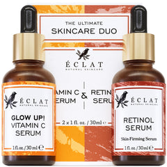 Eclat Skincare Vitamin C serum bottle—brightening look and antioxidant support.