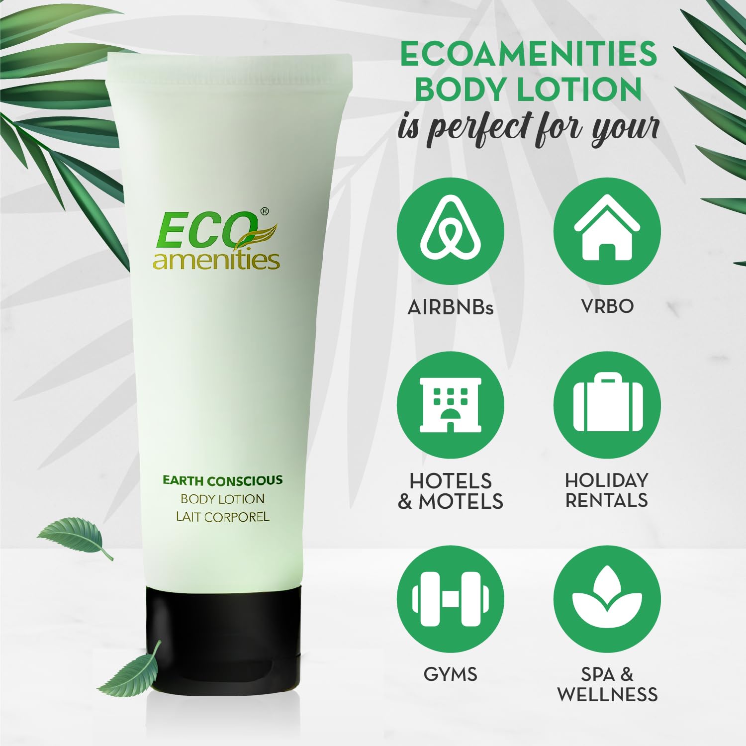 ECO amenities 1-oz leak-proof lotion tube for on-the-go travelers