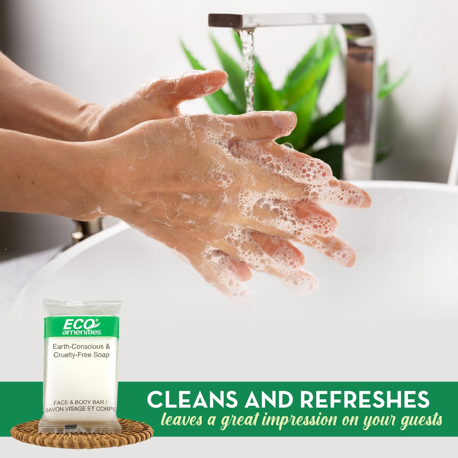 Individually wrapped ECO amenities bars promote hygiene in shared spaces