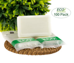 ECO amenities bar soap with biodegradable wrap reduces waste in hospitality