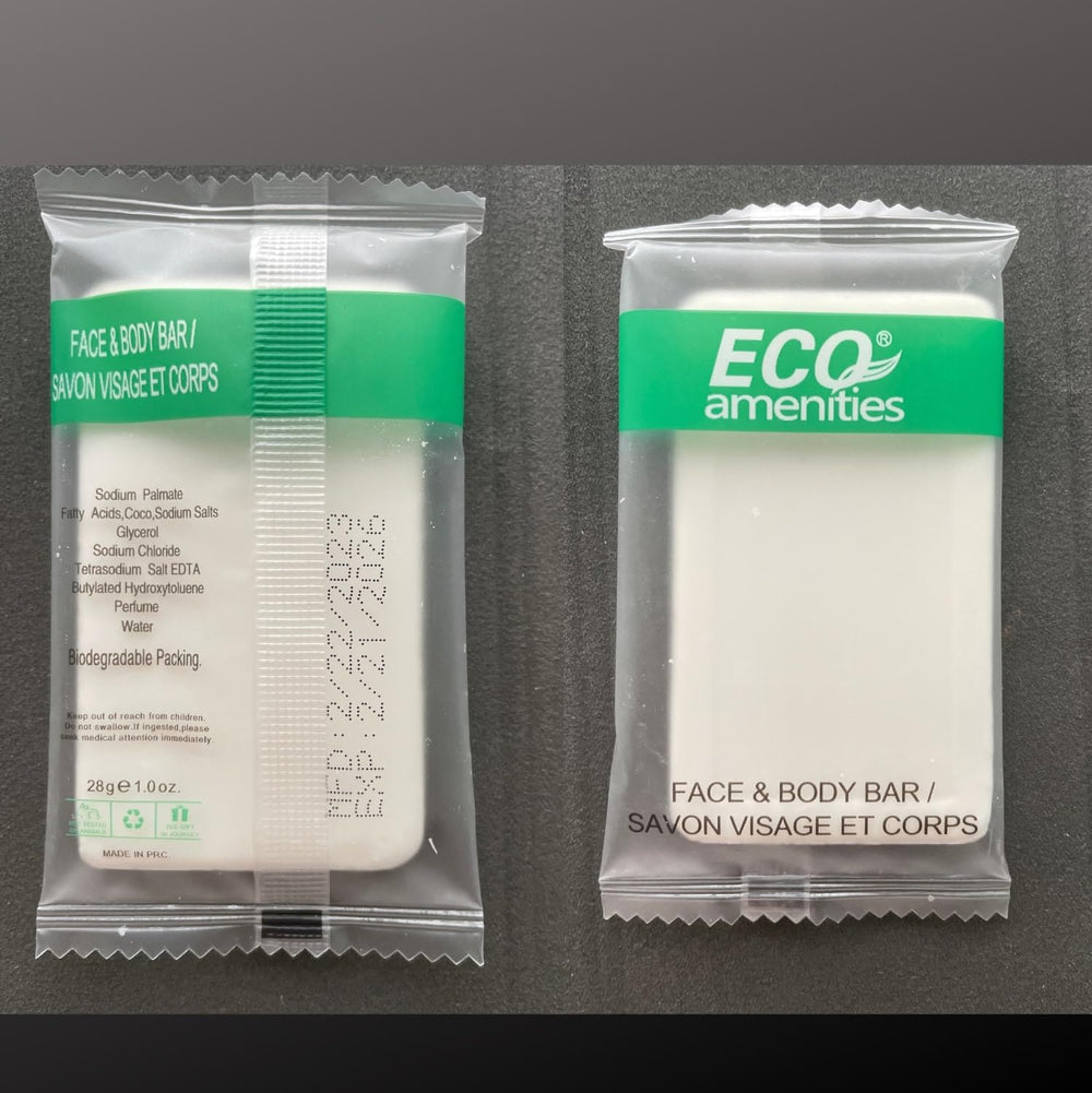 ECO amenities bar soap green tea scent refreshes skin while traveling