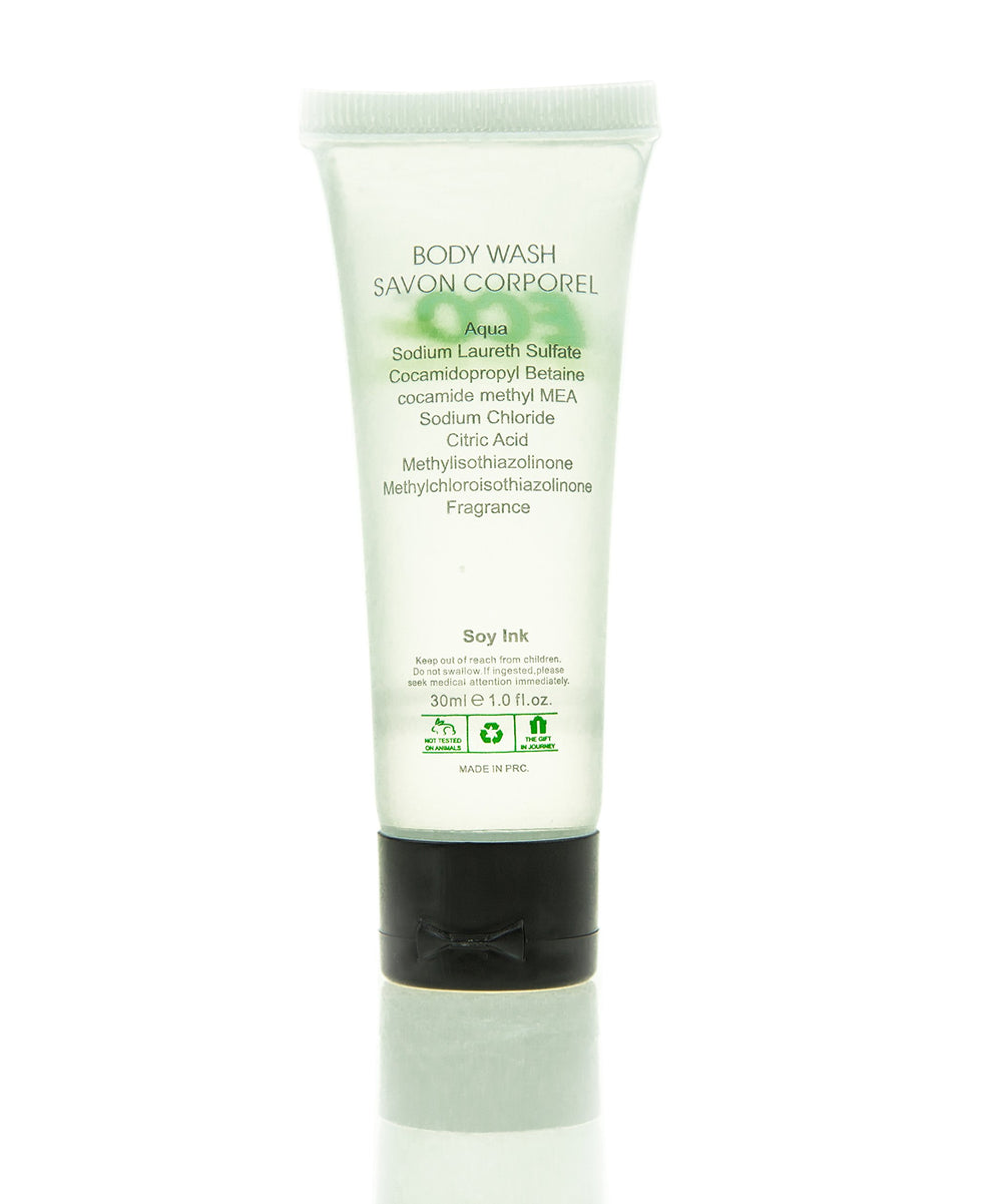 Biodegradable tubes by ECO Amenities demonstrate sustainable hotel toiletries and eco-conscious guest amenities.
