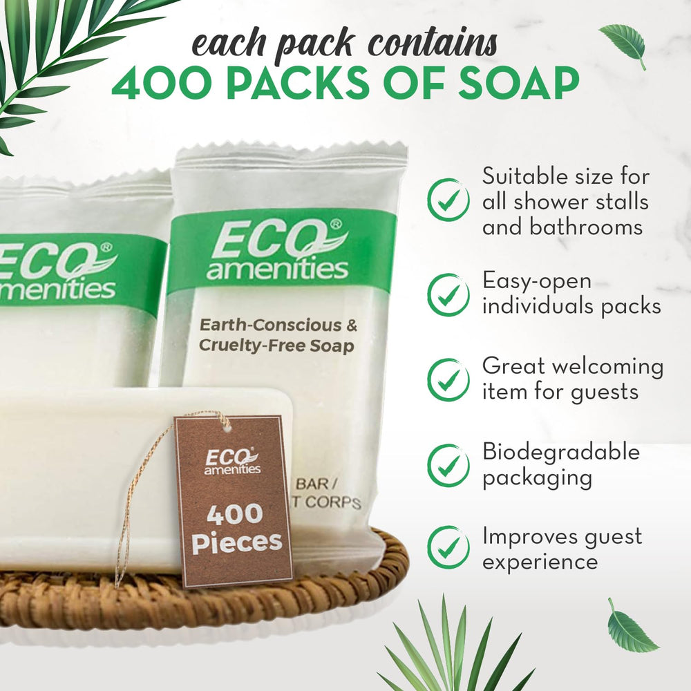 Green tea scented ECO amenities soap adds fresh aroma to a bathroom