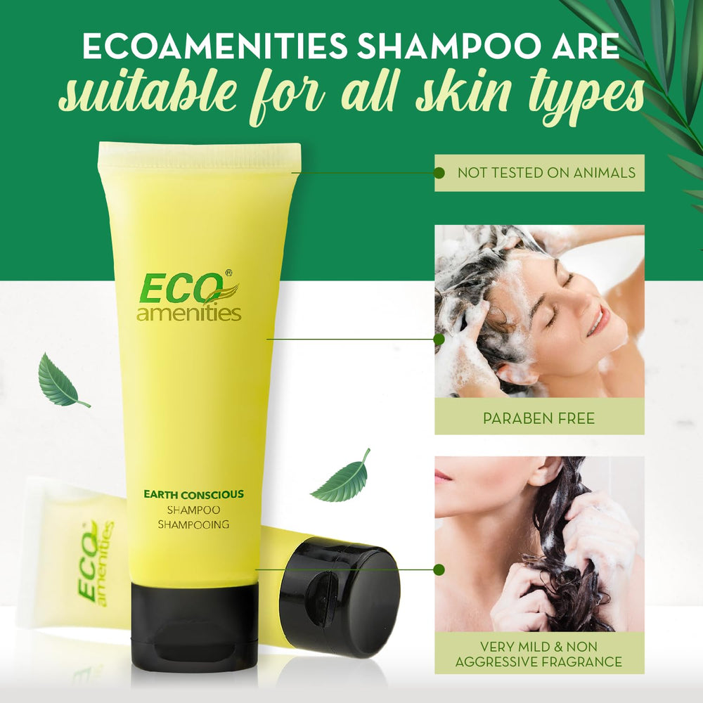 ECO amenities travel shampoo tubes 1oz travel-size bottles ready for trips