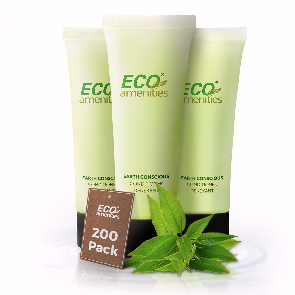 ECO Amenities travel-size conditioner 200-pack tubes for bulk hotel supplies and guest rooms