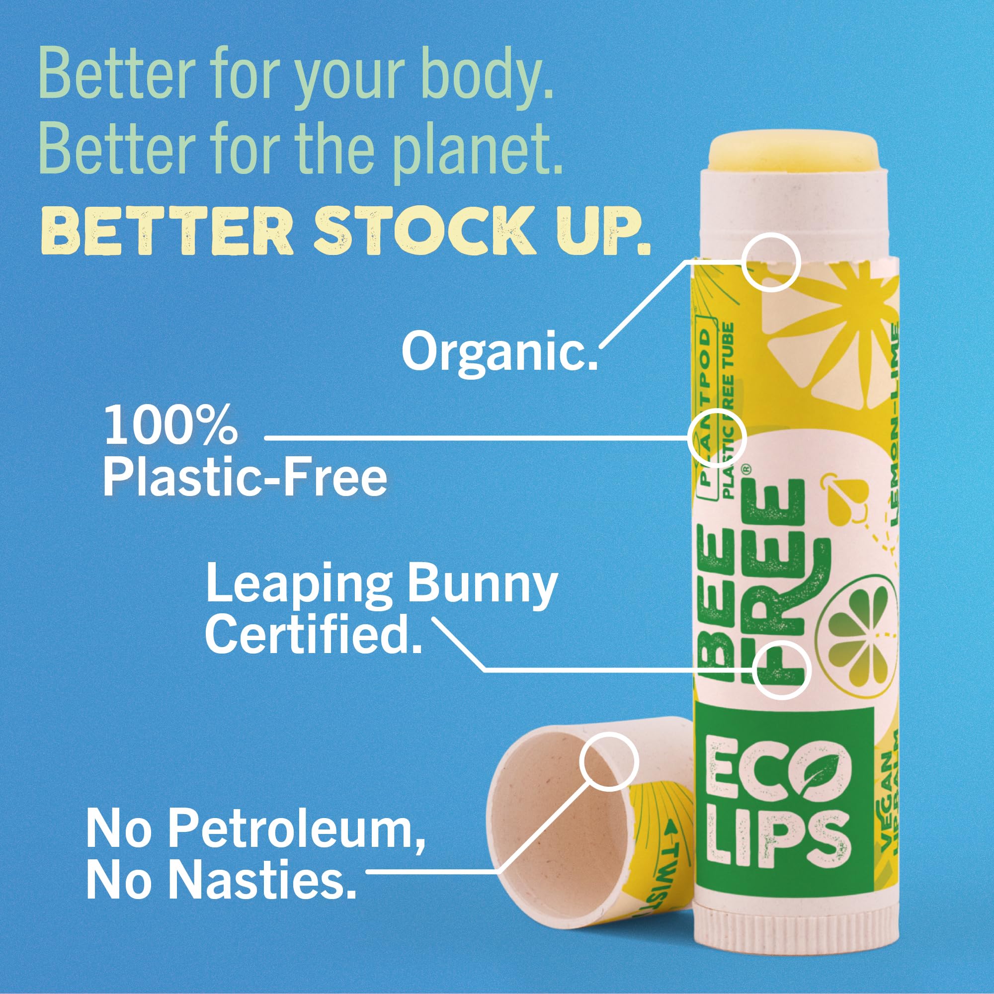 Eco Lips Bee Free B Corp certified branding communicates sustainable ethics