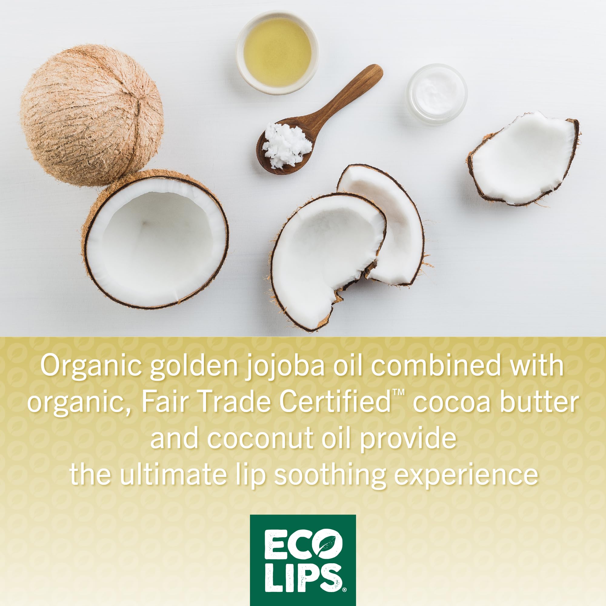 Eco Lips Lip Food chamomile mushroom extract shown for soothing daily lip routines