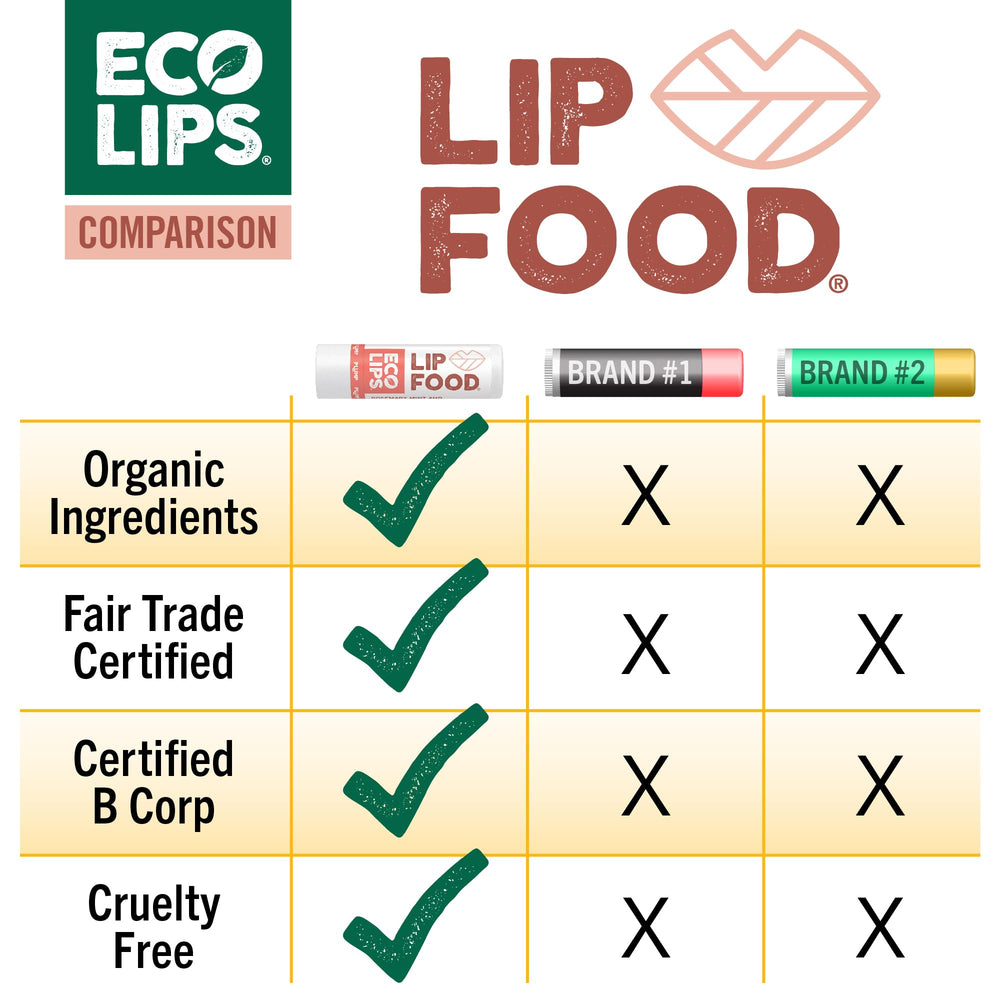 Eco Lips Lip Food ingredients pumpkin seed oil highlighted for nourishing lip care