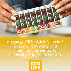 Eco Lips Mongo Kiss packaging box emphasizes eco-friendly presentation for gifting.