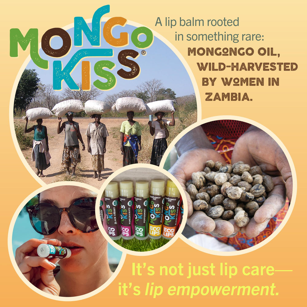 Eco Lips Mongo Kiss mongongo oil ingredient graphic.