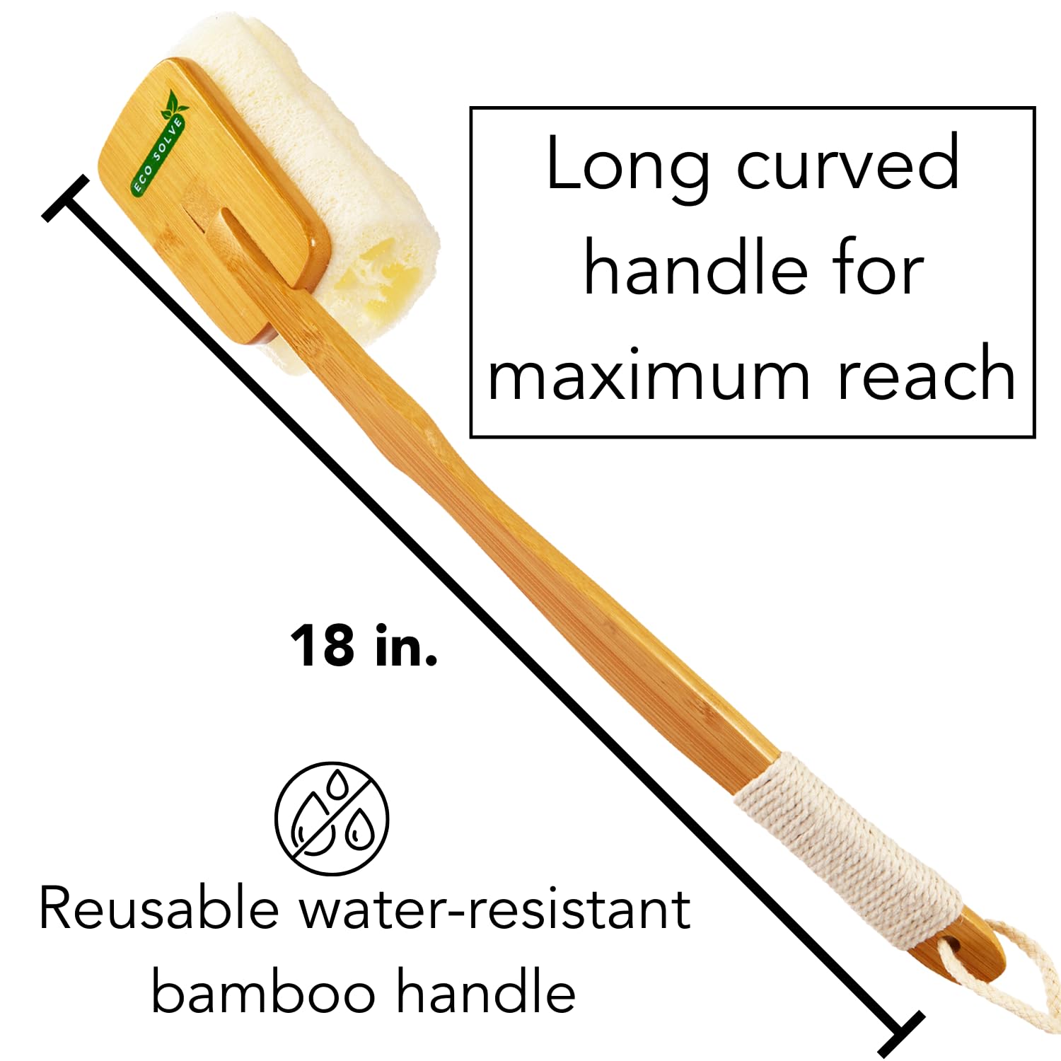 Eco Solve gentle exfoliation from natural loofah softens and refreshes skin.