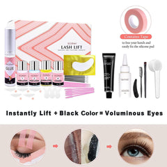 ECOFAN Lash Lift Black Kit lift-pads close-up adapts to various eye shapes.