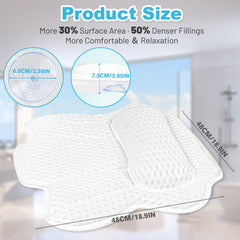 EcoHLL bath pillow ergonomic design supports full upper-body relaxation.