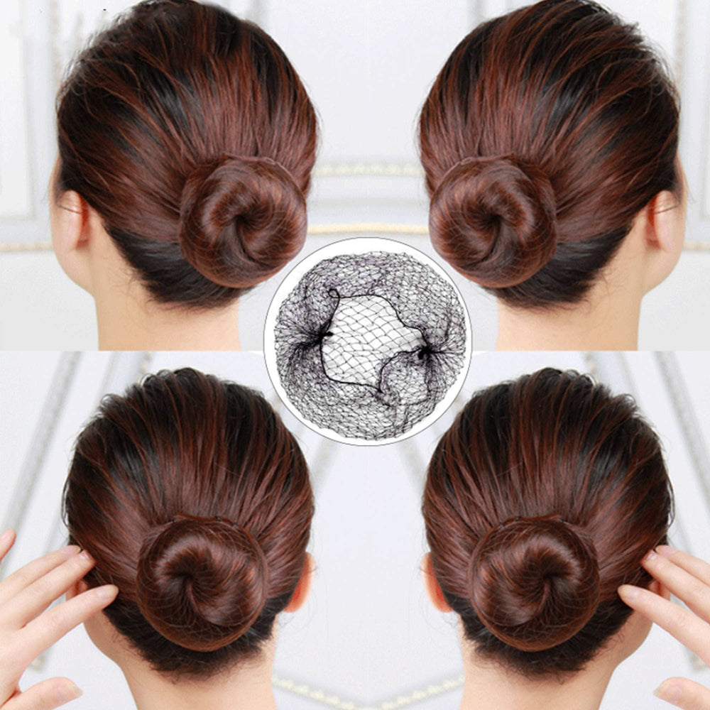 Ecojunmi nylon elastic-edge hair net ideal for wigs, buns, and professional settings.