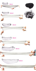 Ecojunmi invisible hair net 24inch black wear demonstrates wig-friendly hold.