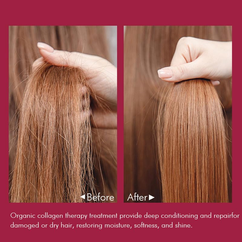 ECOLCHIPRO Ecolchi collagen hair mask application demonstrates even distribution