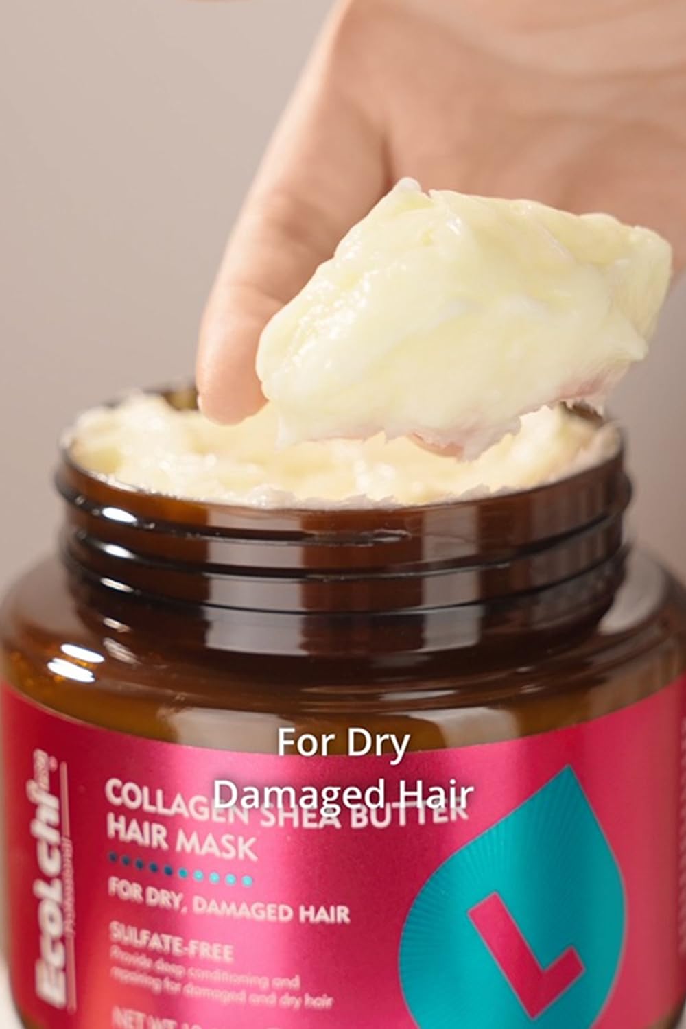 ECOLCHIPRO Ecolchi collagen hair mask cream texture implies luxurious conditioning