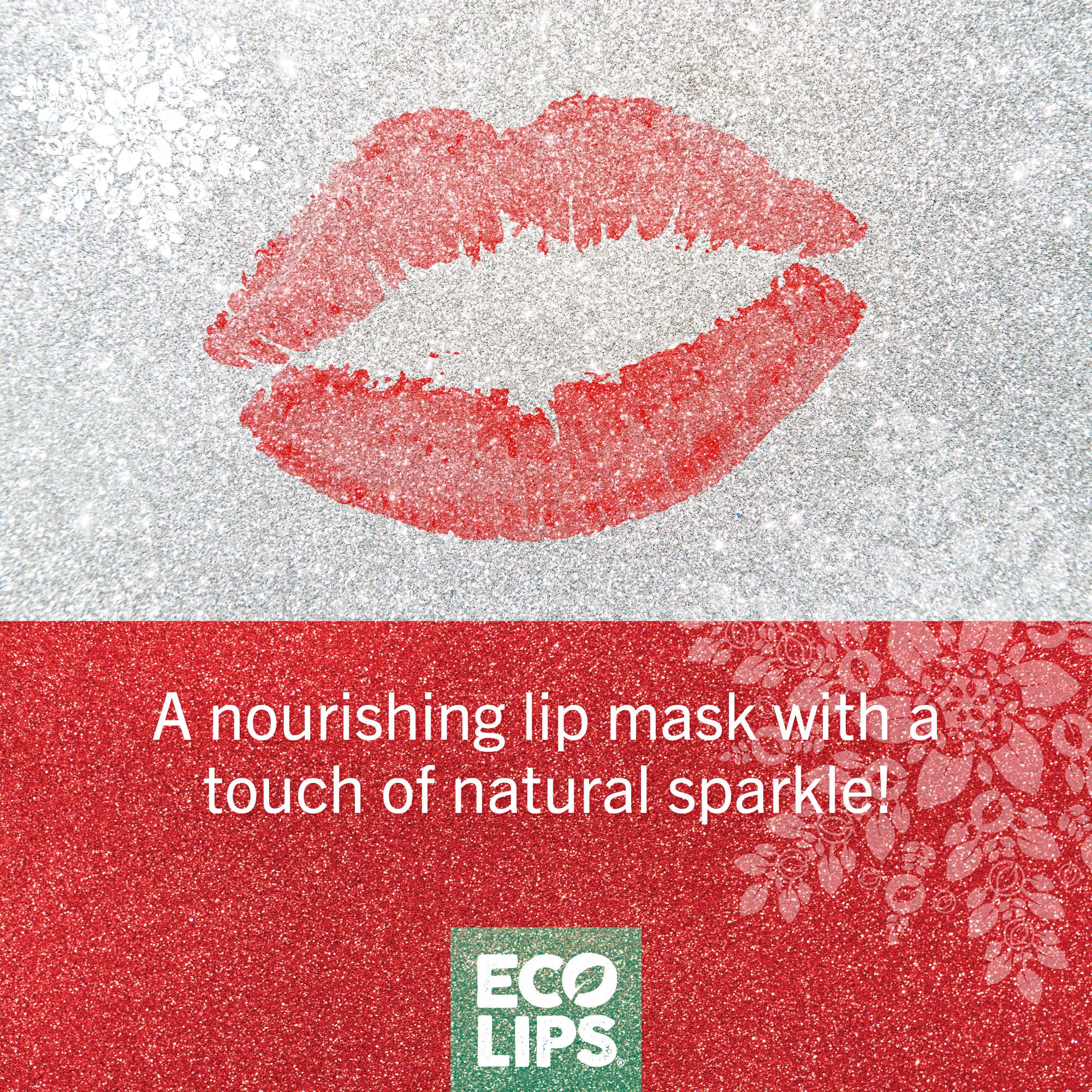 Eco Lips stocking stuffer-ready packaging front view.