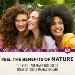 ecoLove mask applied to damp hair for smoother styling.