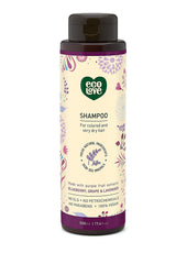 ecoLove Purple Collection shampoo bottle highlights SLS-free formula for color-treated hair.