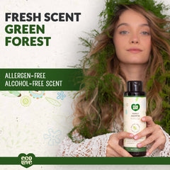 EcoLove shampoo lather shows gentle cleansing and soft hair after washing.