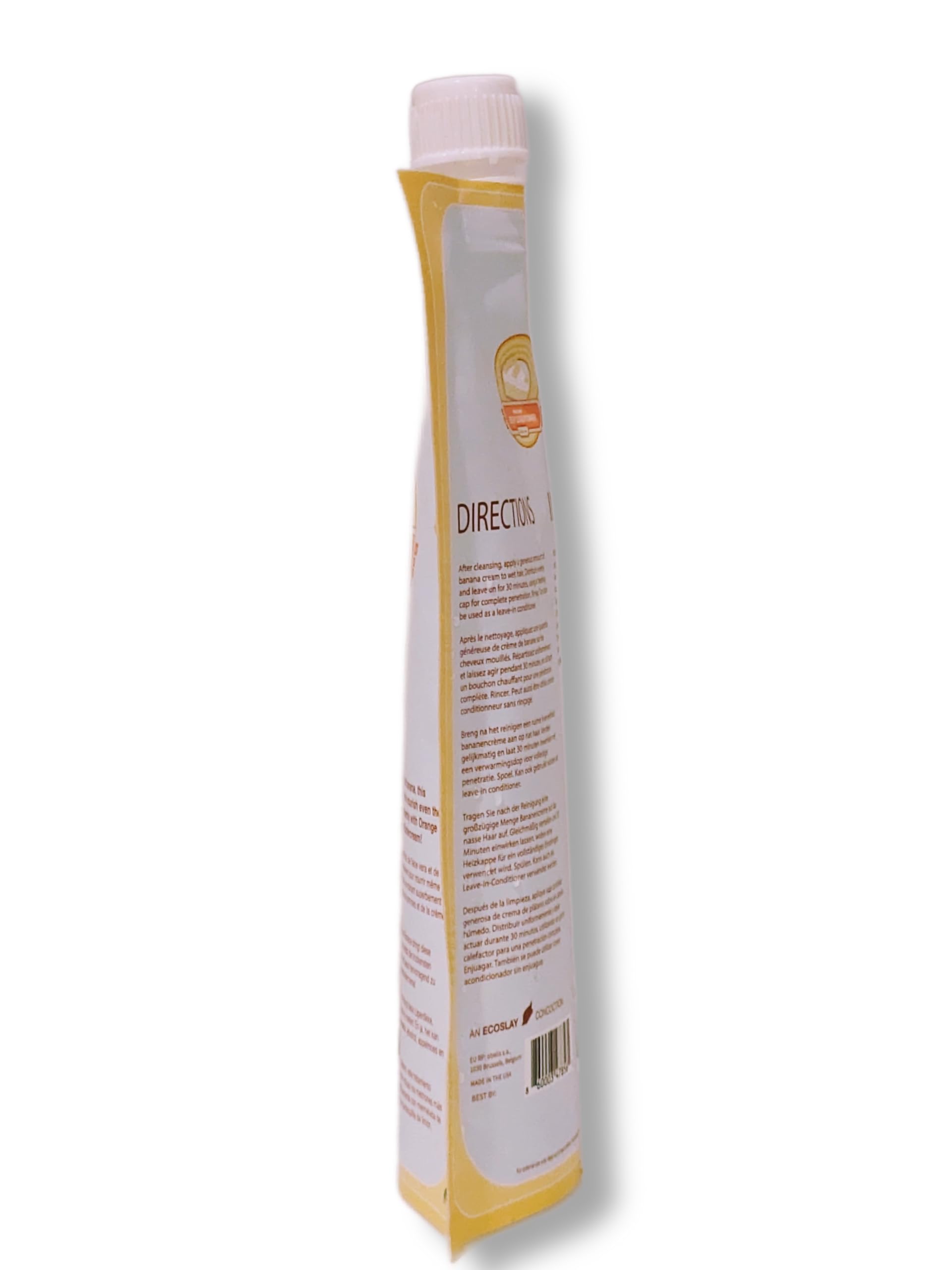 Ecoslay Banana Cream Deep Conditioner application on hair for detangling ease